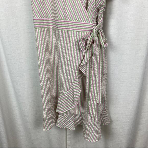 Draper James RSVP Pink&Green Stripe Wrap Dress Sz.XXL NWT - Picture 6 of 16